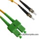 SC/APC to ST/UPC Singlemode Duplex Fiber Optic Patch Cord